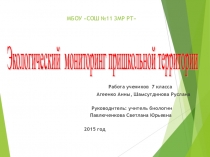 Презентация Проект экологический мониторинг пришкольной территории
