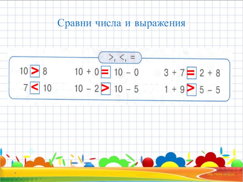 Сравни числа 0 и 1. Сравни числа и выражения. Сравнение математических выражений. Сравнение выражений 1 класс. Сравнение чисел для 1 класса по математике.