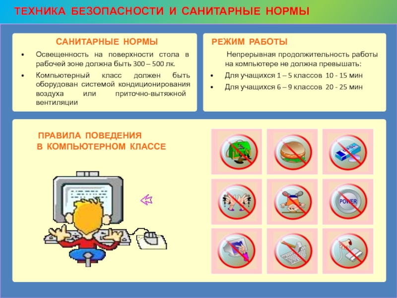 Правила поведения в кабинете информатики картинки