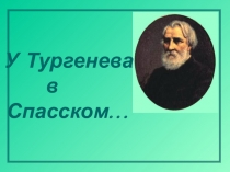 Презентация по теме У Тургенева в Спасском