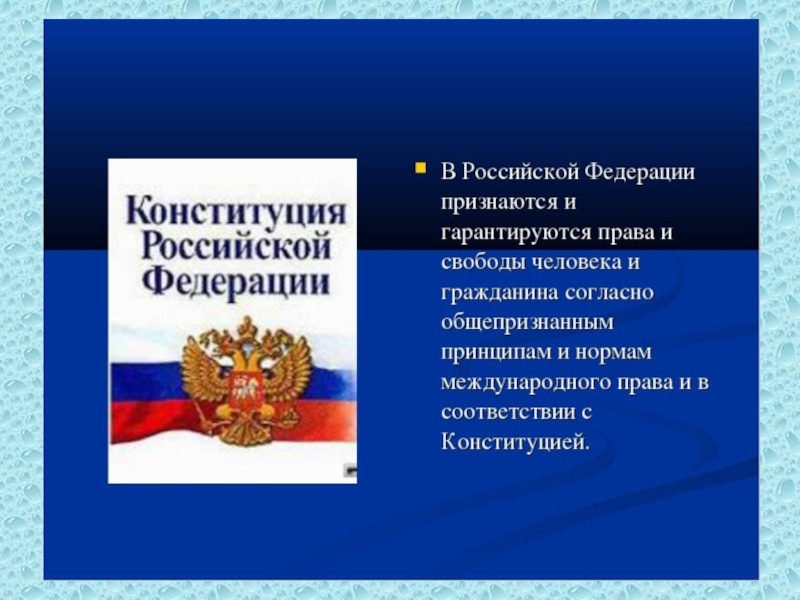 Конституция российской федерации каждому гарантирует ответ. Защита прав человека в РФ.