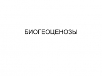 Презентация по экологии Биогеоценоз