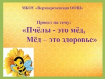 Проект по биологии на тему Пчёлы - это мёд. Мёд - это здоровье