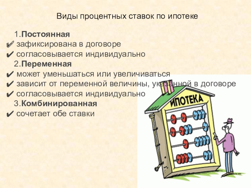 В виде процента 3. Виды процентов по ипотеке. Ипотека 1 процент. Типы процентов по ипотеке. Финансовая грамотность ипотека.