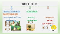 Презентация по русскому языку на тему Типы речи (5-11 класс)
