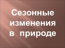 Урок Сезонные изменения в природе (осень-зима) 2 класс