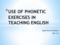 Use of phonetic drills in teaching English