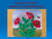 Мастер- класс Маки из фоамирана