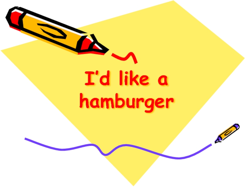 I’d like a hamburger