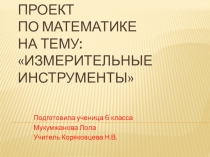 Презентация по математике в 6 классе на тему Измерительные инструменты