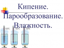 Презентация по физике Кипение. Парообразование. Влажность