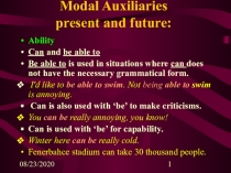 Призентация по англискому языку Modals