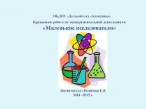 Презентация по экспериментальной деятельности Маленькие исследователи