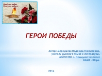 Презентация классного часа Герои Победы.