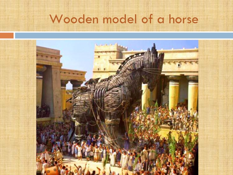 Wooden model of a horse