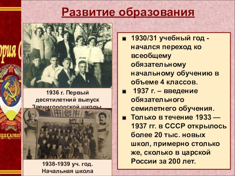 Культурное пространство советского общества в 1930 е презентация 10 класс