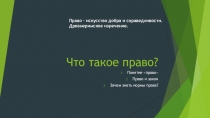 Презентация по обществознанию: Что такое право