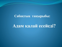 Презентация Дүниетану на тему Адам қалай есейеді