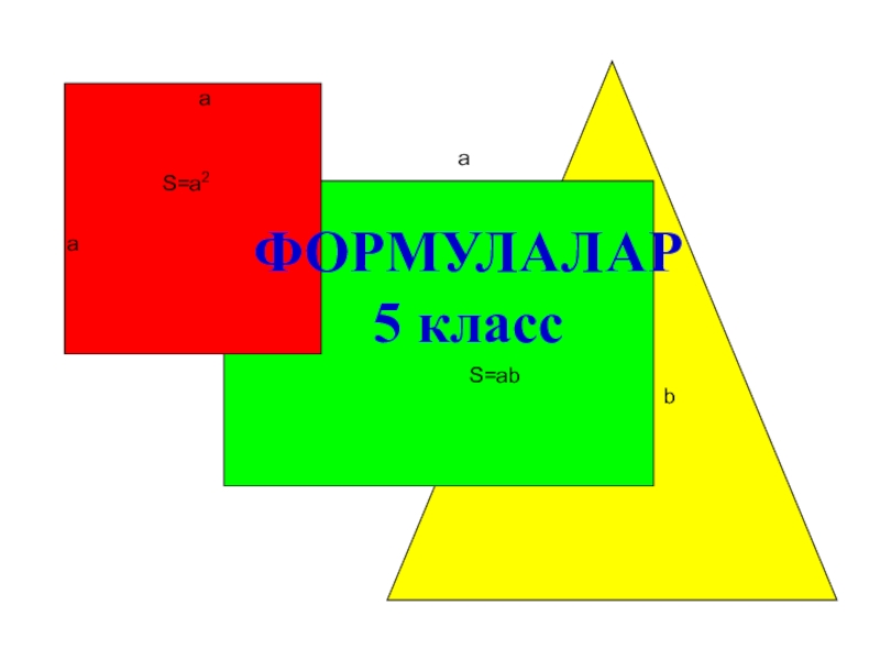 Формулы презентация 5 класс