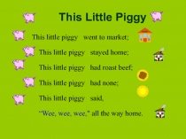 Презентация по английскому языку Песни для маленьких (1-2 класс)