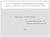 Гласные буквы