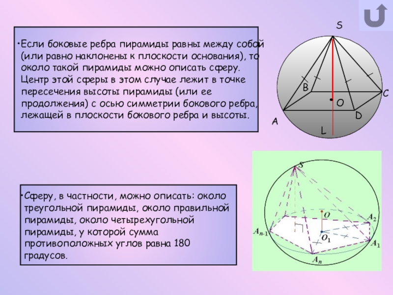 Ребра шара. Центр сферы описанной около пирамиды. Если ребра пирамиды равнонаклонены то. Боковые ребра пирамиды равнонаклонены к основанию то. Если ребра пирамиды равны.