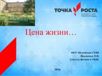 Презентация по ОБЖ Цена жизни