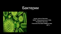 Презентация по биологии на тему Бактерии (7 класс)