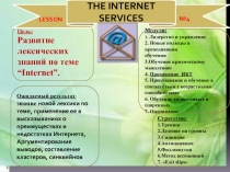 Презентация к уроку английского языка Internet Services(8 кл)