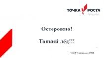 Презентация по ОБЖ Тонкий лёд@
