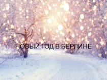 Презентация по немецкому языку Новый год в Берлине