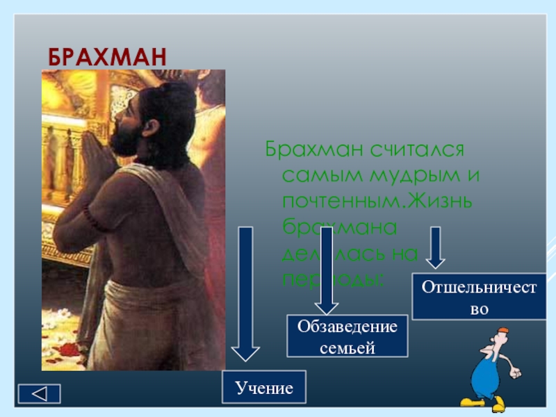 Периоды жизни брахмана. Брахман обзаведение семьей. Периоды жизни брахмана 5 класс. Учение брахмана.