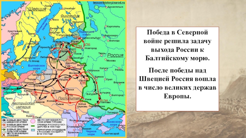 В результате событий отраженных на схеме россия потеряла выход к балтийскому морю