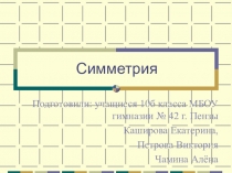 Презентация по геометрии на тему Симметрия (10 класс)