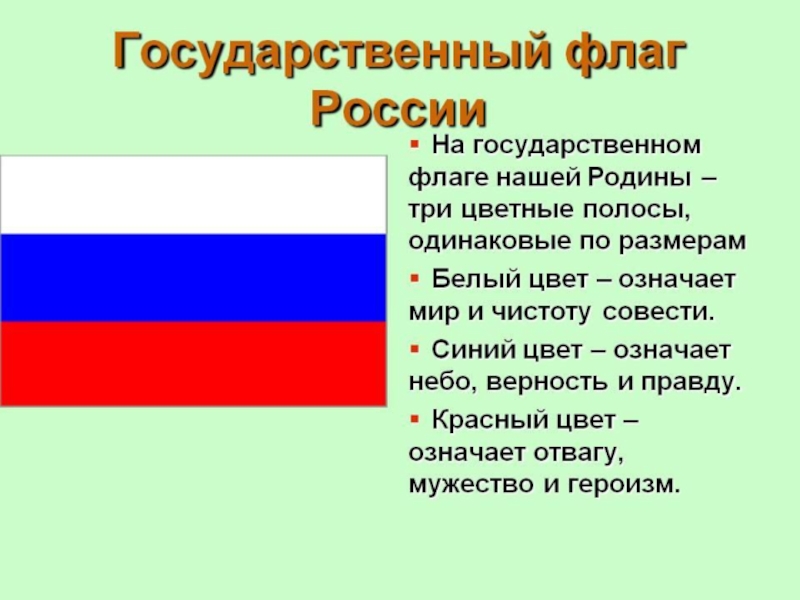 Презентация по теме флаг россии