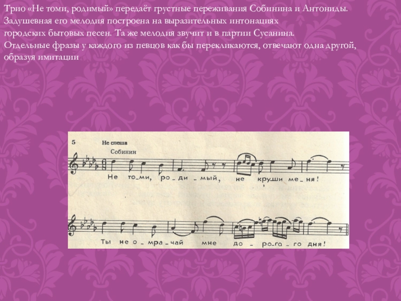 Не томи. Трио не Томи родимый. Иван Сусанин не Томи родимый. Опера Иван Сусанин трио. Глинка трио не Томи родимый Ноты.