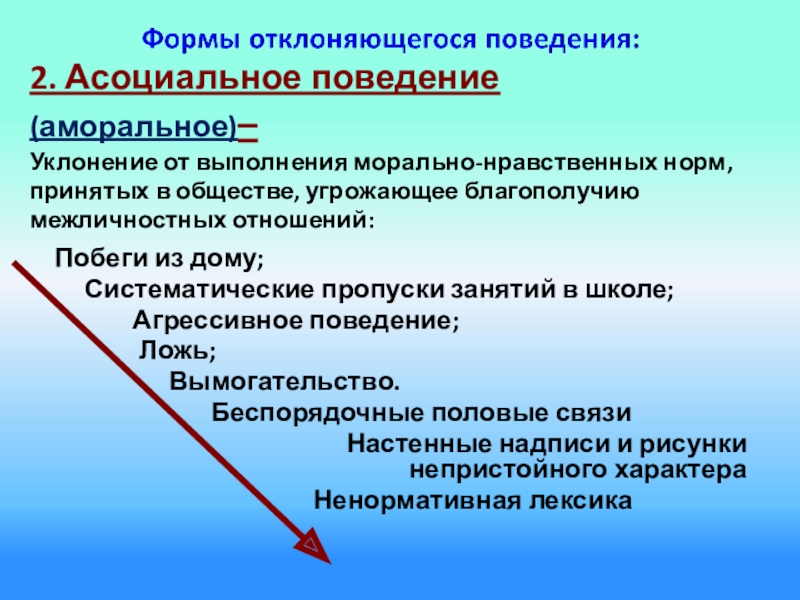 Асоциальное поведение обучающихся