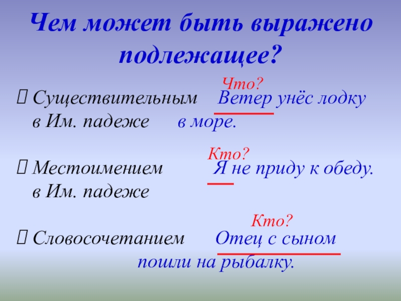 В предложении существительное может быть только подлежащим