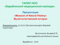 Презентация по английскому языку Музей естественной природы