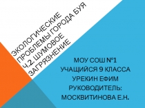 Презентация к проекту: Шумовое загрязнение