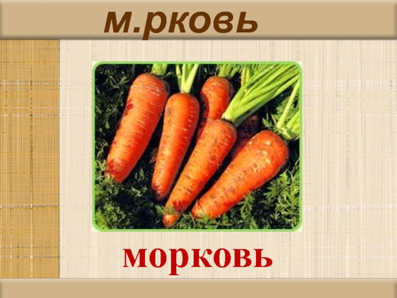 Морковь словарное слово картинка