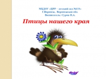 Презентация по познавательному развитию на тему:  Птицы нашего края
