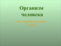 Презентация по окружающему миру на тему  Организм человека 3 класс