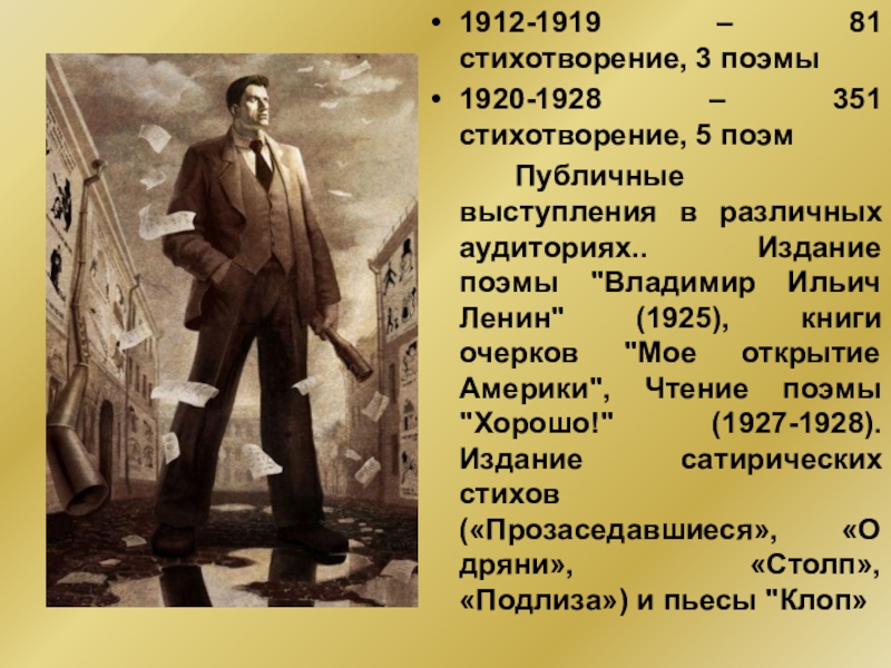 Почему маяковский выступал с чтением своих стихотворений. Маяковский 1912.