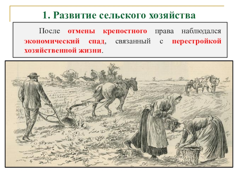 После отмены крепостного. Сельское хозяйство после отмены крепостного права. Сельское хозяйство после отмены крепостного. Сельское хозяйство после отмены крепостного прав. Эволюция сельского хозяйства.