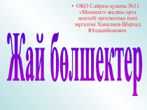 Открытий урок по математику на тему Жай бөлшектер (5-класс)