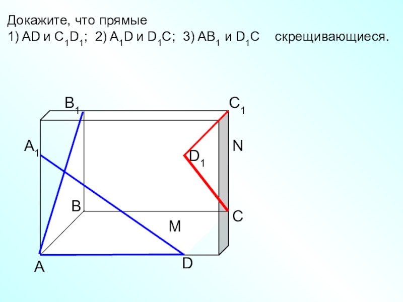 А и б скрещивающиеся. Докажите что прямые ad и c1d1 a1d и d1c d1c и ab1 являются скрещивающимися. Как доказать что прямые скрещивающиеся. Докажите что прямые ab1 и d1c скрещивающиеся. Ab1 c1d.