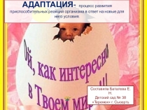 Презентация для родителей Адаптация