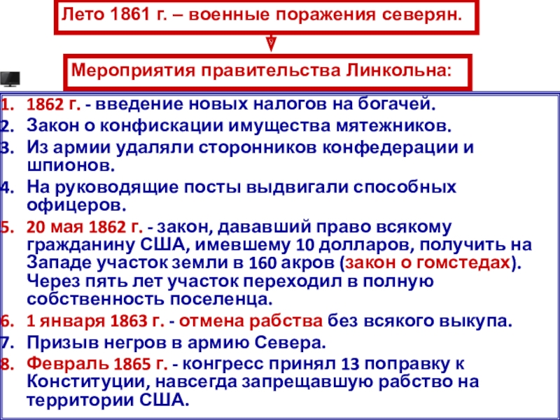 Сша в 19 в модернизация отмена рабства и сохранение республики презентация