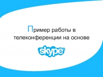 Презентация по информатике на тему Примеры работы в телеконференции на основе Skype